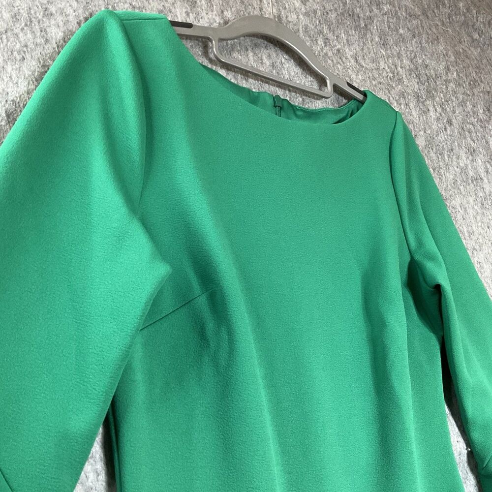 Vince Camuto Dress Womens 8 Green Bell Sleeves Midi Classic Christmas - Picture 4 of 11
